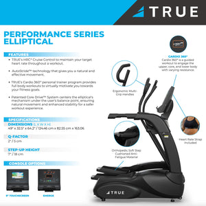 TRUE Fitness Performance Elliptical Trainer